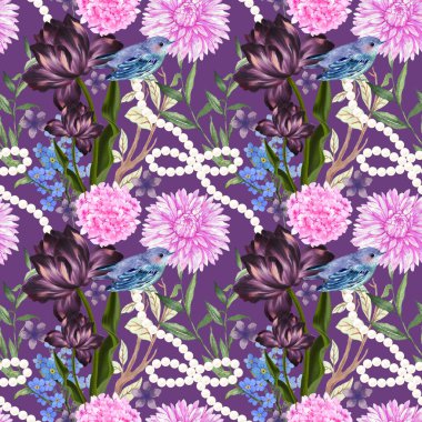 Geleneksel Babür Doğu Resimleri, Harikalar Diyarı Duvar Kağıdı, Botanik Bahçesi Kusursuz Arka plan, Düğün Davetiyesi.