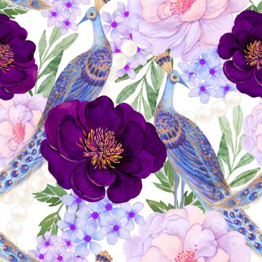 Geleneksel Babür Doğu Resimleri, Harikalar Diyarı Duvar Kağıdı, Botanik Bahçesi Kusursuz Arka plan, Düğün Davetiyesi.