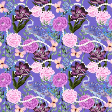 Geleneksel Babür Doğu Resimleri, Harikalar Diyarı Duvar Kağıdı, Botanik Bahçesi Kusursuz Arka plan, Düğün Davetiyesi.