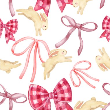 Hayvan karalaması kawaii çizgi filmiyle kusursuz desen, ve bebek modası için şirin kurdele, dekore edilmiş iç duvar kağıdı.