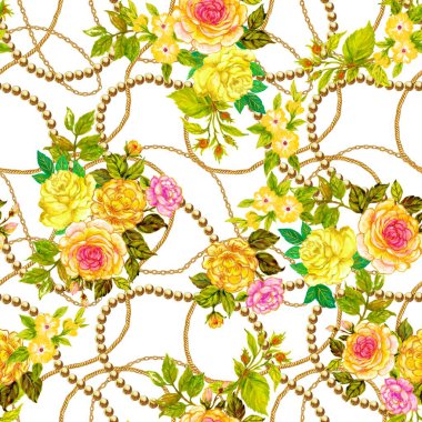 Gül ve şakayık desenli barok desenli, iç dekorasyon için süs çiçekleriyle süslenmiş çiçek motifli klasik altın maske.