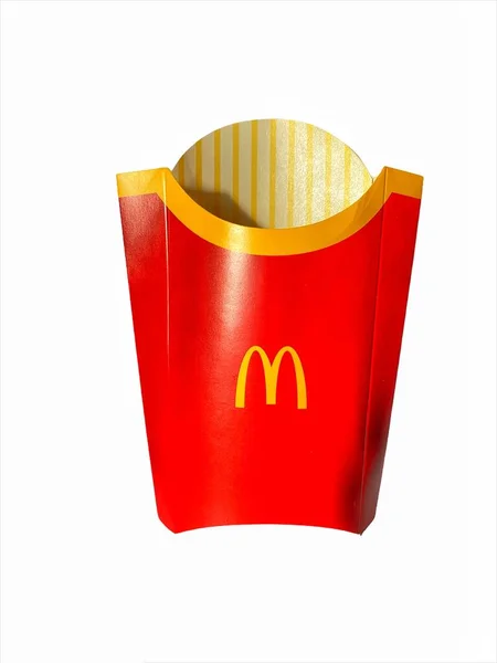 Kuala Lumpur Maleisië Oktober 2020 Mcdonalds Patat Fritesdoos Geïsoleerd Witte — Stockfoto