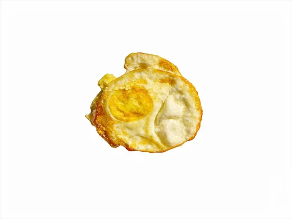 Fried Egg Isolated White Selective Focus — Stock Photo, Image