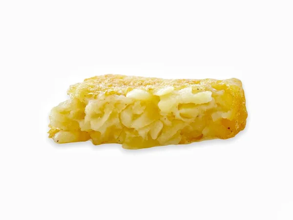 Hash Browns Aardappel Pasteitjes Geïsoleerd Witte Achtergrond — Stockfoto