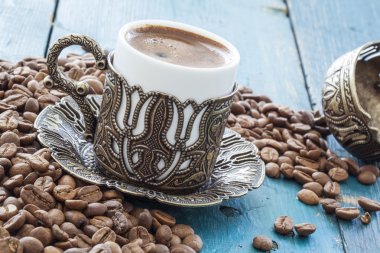 Türk kahvesi ahşap tablo