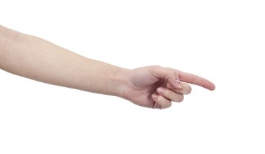 Kadın el izole arka plan üzerinde