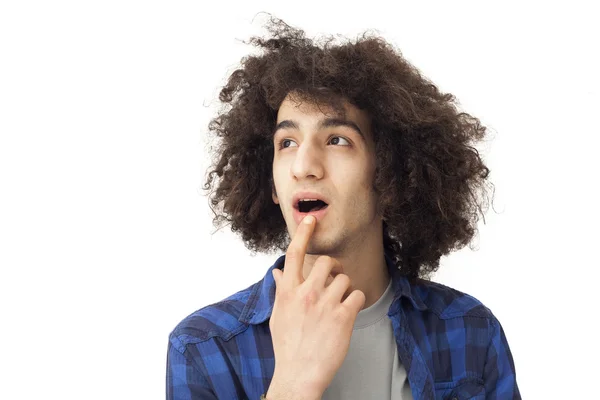 Portrait of young surprised man — Stock Photo, Image