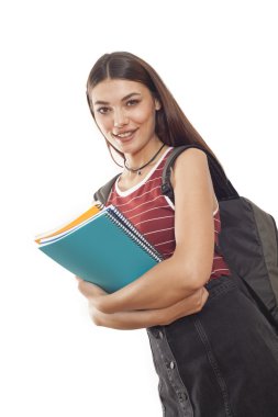 Genç ve güzel bir kızın portresi.