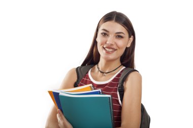 Genç ve güzel bir kızın portresi.