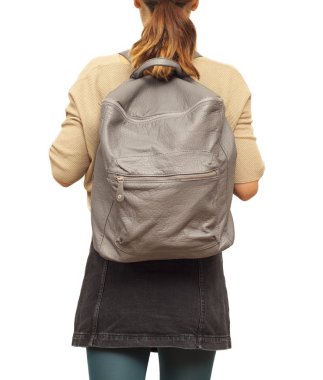 Genç öğrenci kız beyaz