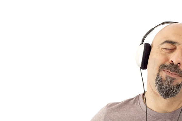 The man listening to the music — Stock Photo, Image