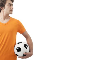 Bir top tutan futbol