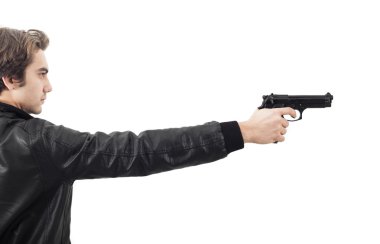 Elinde bir silah adam
