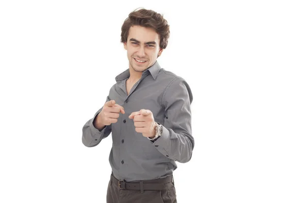 Young man pointing on you — Stock Photo, Image