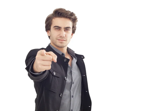 Young man pointing on you — Stock Photo, Image