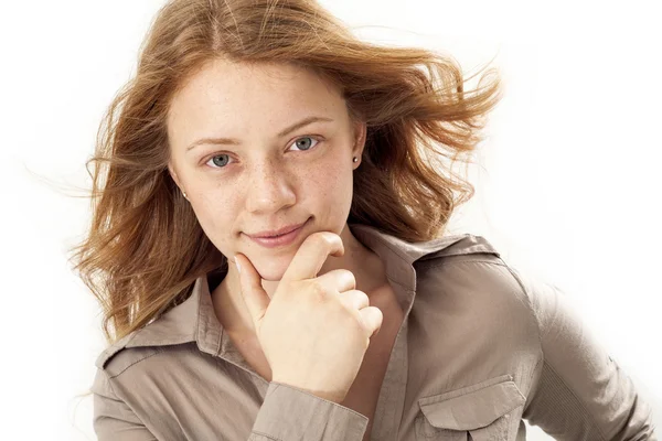 Retrato de una joven rubia —  Fotos de Stock