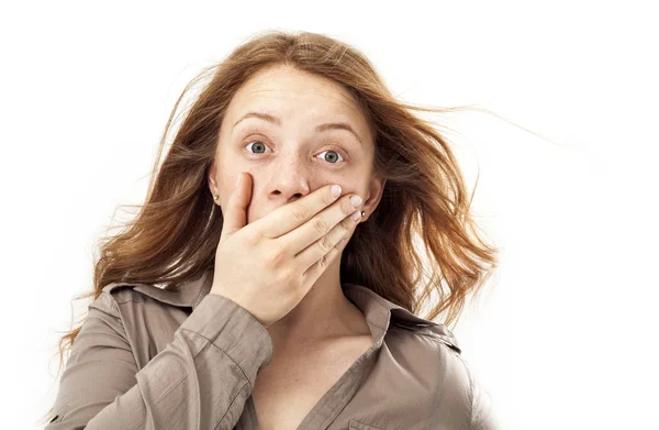 Surprised young woman Stock Picture