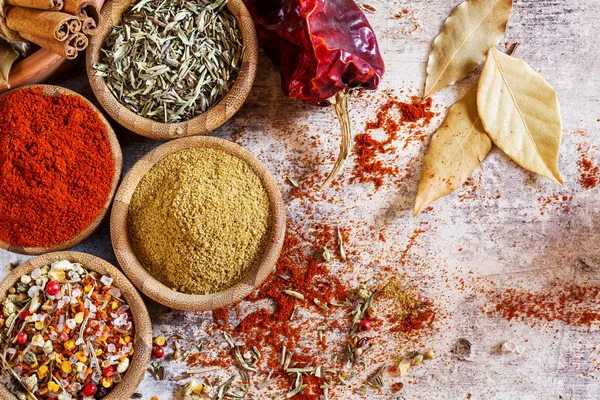 stock image Assorted spices in bowl