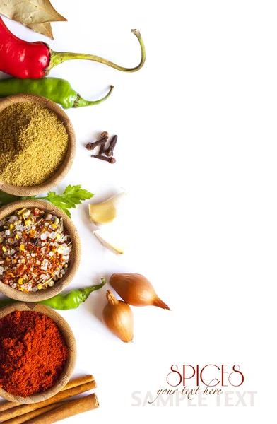 Assorted spices in bowl — Stock Photo, Image