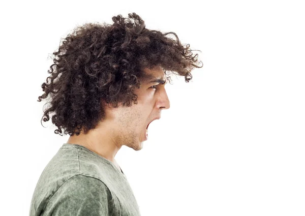 Portrait of young angry man — Stock Photo, Image