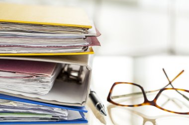 İş tablo klasörler ve gözlük