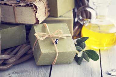 Doğal sabun closeup görünümü