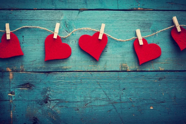 Sevgililer günü kalpleri beyaz arka plan üzerinde — Stok fotoğraf
