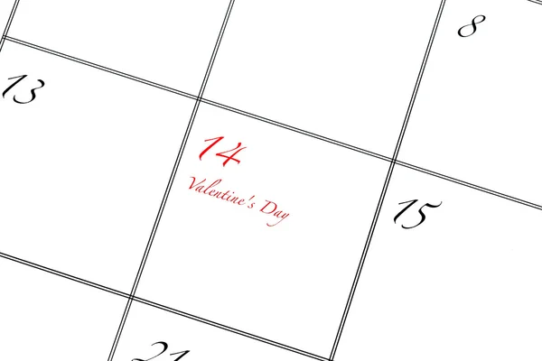 Concepto de San Valentín con calendario —  Fotos de Stock