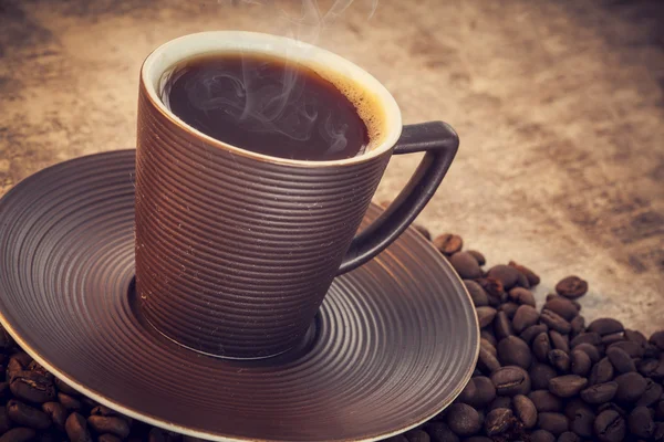 Taza de café en madera — Foto de Stock