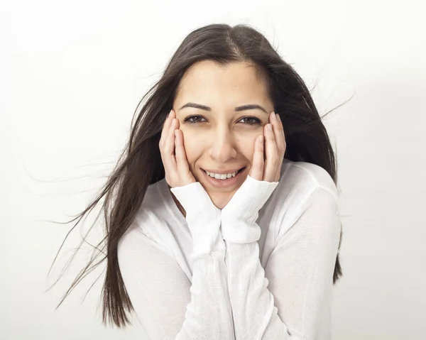 Portrait of happy young woman — Stock Photo, Image