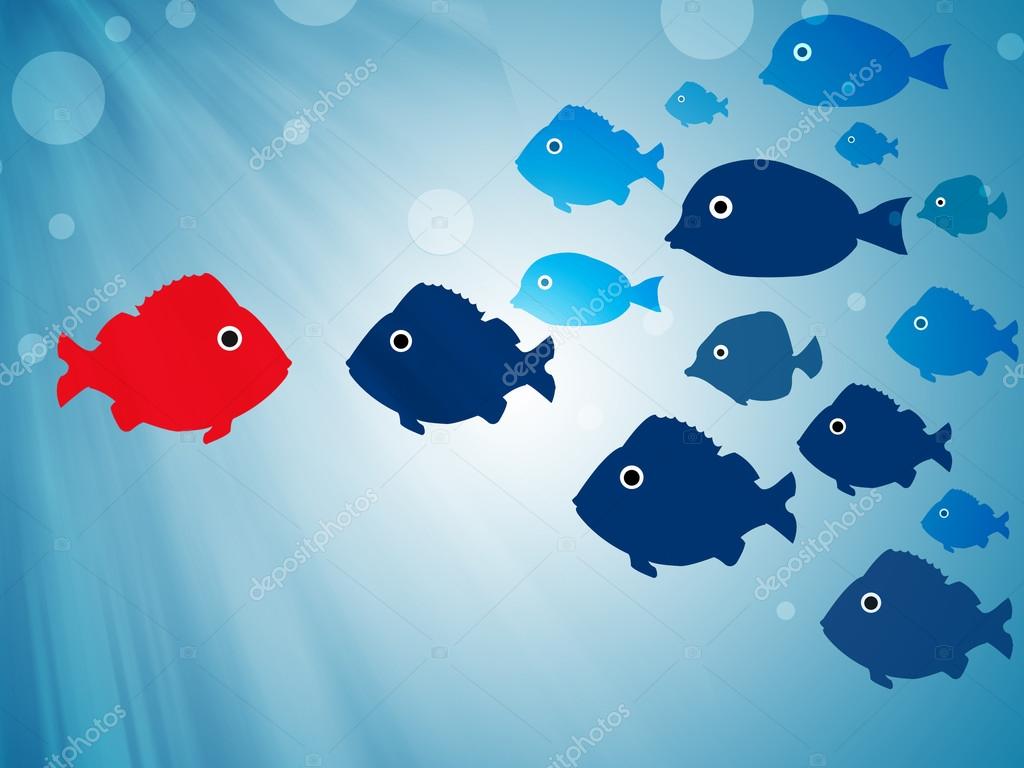Leader fish concept — Stock Photo © nevarpp 117496458