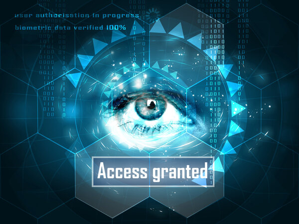 футуристический человеческий глаз
