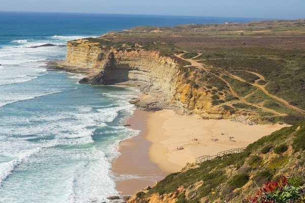 wild coast beach in portugal ericeira