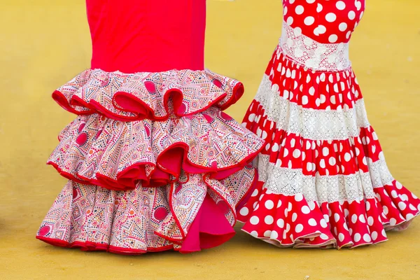 Vrouw flamenco jurk — Stockfoto