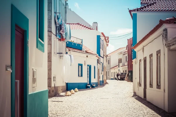 Strada vuota in Ericeira Portogallo — Foto Stock