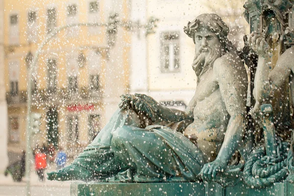 Fontaine carrée rossio en lisbon — Photo