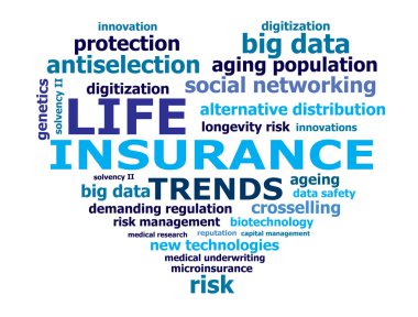 life insurance trend words clipart