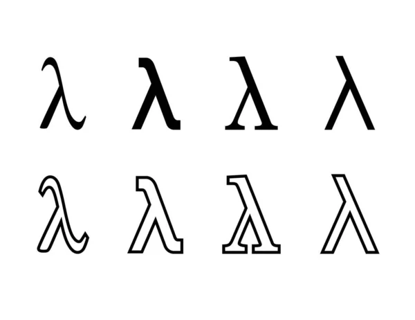 Símbolo Lambda Alfabeto Grego —  Vetores de Stock