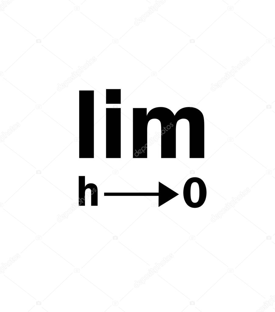 limit of a function symbol.