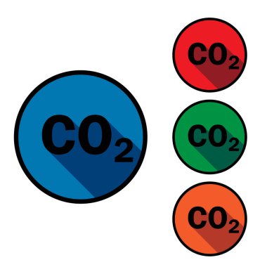 Karbondioksit molekül ikonu (CO2)