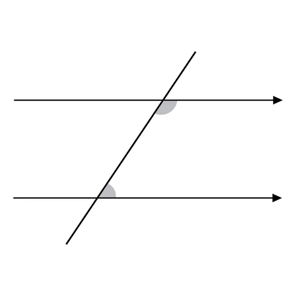 Même Côté Angle Intérieur Théorème — Image vectorielle