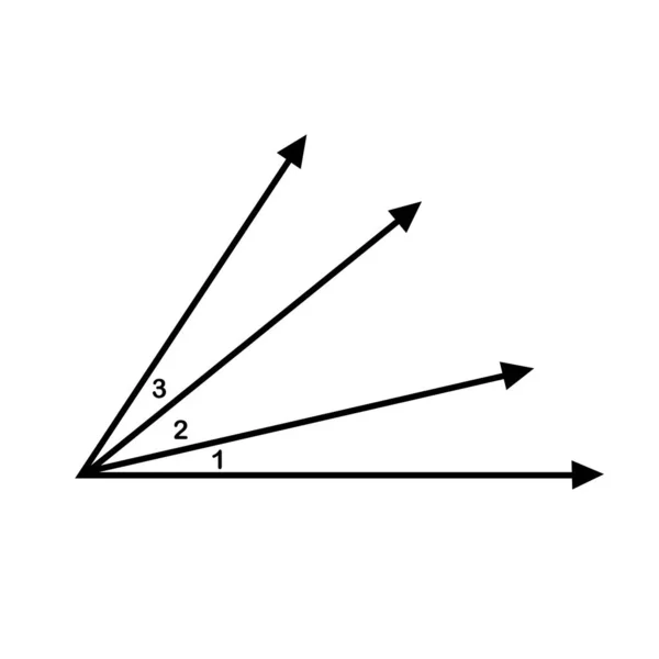 Trois Angles Avec Sommet Commun — Image vectorielle