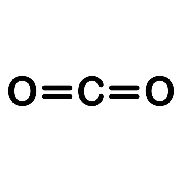 Monoxyde Carbone Molécule Dioxyde Carbone Sur Fond Blanc — Image vectorielle