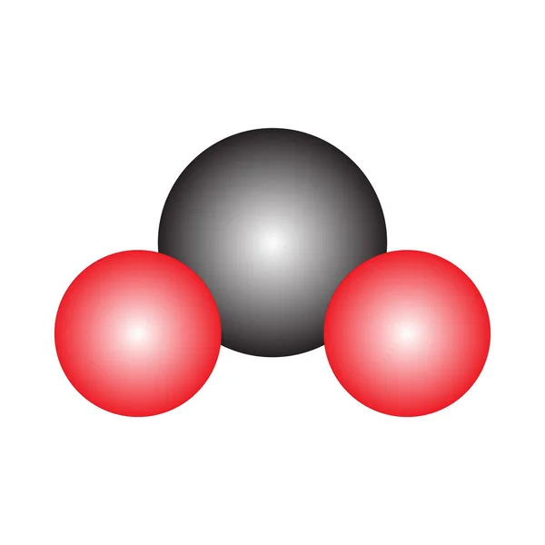 Monoxyde Carbone Molécule Dioxyde Carbone Sur Fond Blanc — Image vectorielle