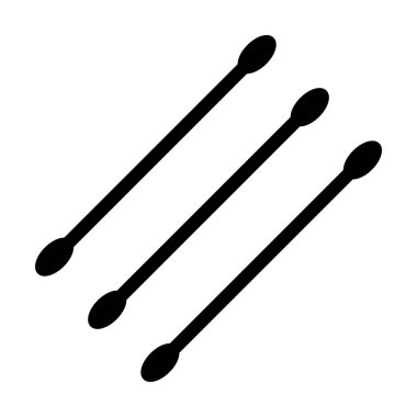 Beyaz arkaplanda pamuk çubuğu simgesi