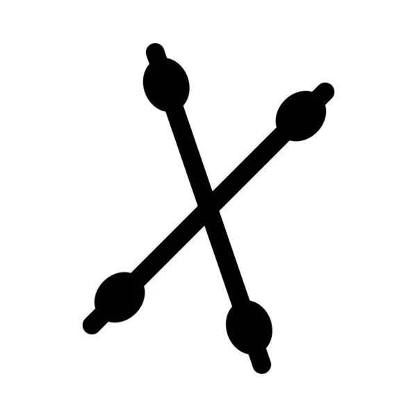 Wattestäbchen Symbol Auf Weißem Hintergrund — Stockvektor
