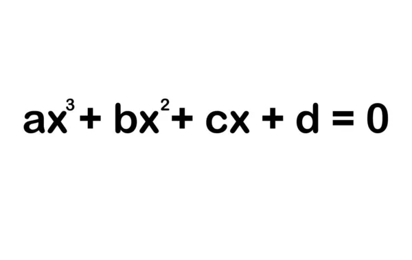 Kubieke Vergelijkingen Formule Witte Achtergrond — Stockvector