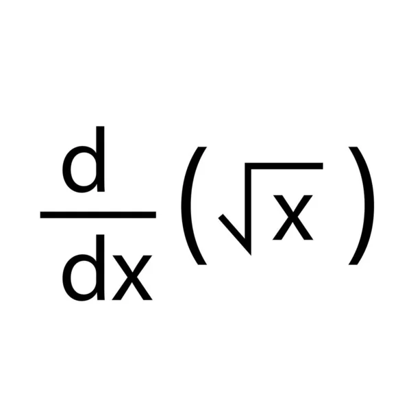 Derivada Raíz Cuadrada — Archivo Imágenes Vectoriales