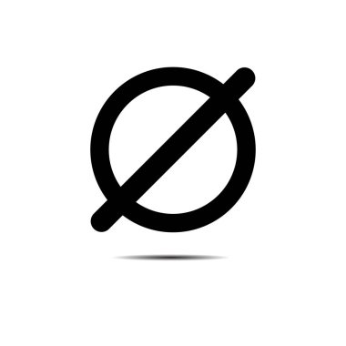 Beyaz arkaplana Boş Sembol Ayarla.