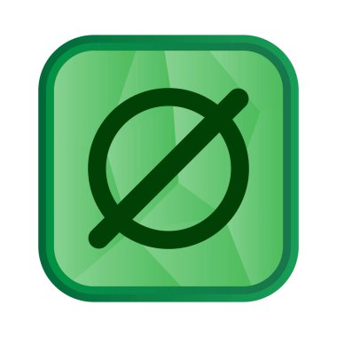 Beyaz arkaplana Boş Sembol Ayarla.